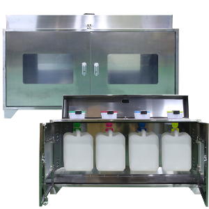 JI-CSF4 폐수통보관함 폐액깔때기겸용 SUS 4구 스테인리스